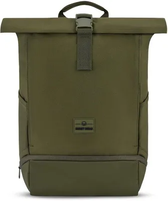 Produktbild von Universitäts-Rucksack Grün - Allen Medium - Rolltop mit Laptopfach für Uni, Fahrrad, Büro - 15L - Nachhaltig - Wasserabweisend