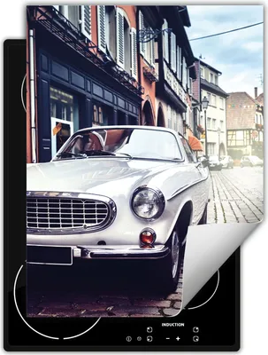 Produktbild von DarHaus Herdabdeckplatte Einteilig Küche Abdeckplatte für Glaskeramikfeld Abdeckung Induktionskochfeld Aufrollbare Matte 40x52 cm, Auto - Stadt