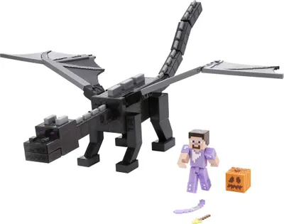 Produktbild von Minecraft Ultimativer Enderdrache (50 cm) mit Steve Figur (SIOC)