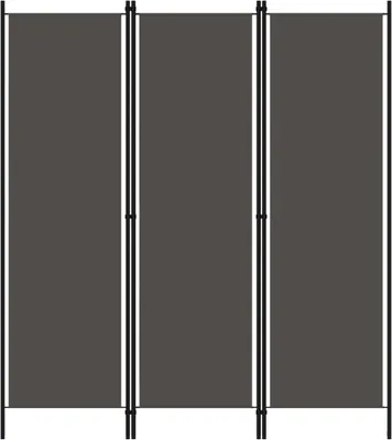 Zdjęcie produktu dla vidaXL 3-częściowa przegroda do pokoju antracyt 150x180 cm - Przegroda do pokoju