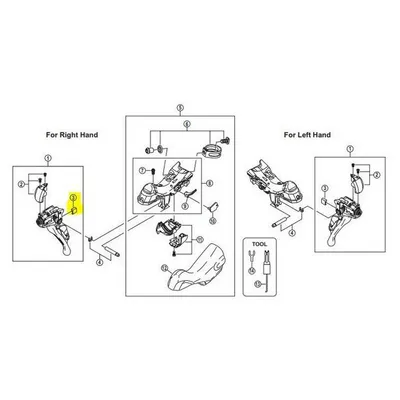 Immagine prodotto di Supporto leva Shimano sinistro 9000 nero taglia unica