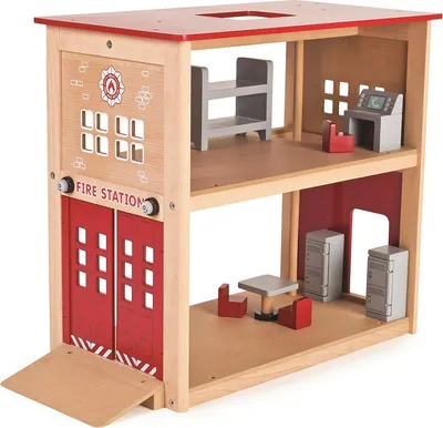Produktbild von Tidlo Feuerwehrstation Holzspielzeug Spielset für Kinder