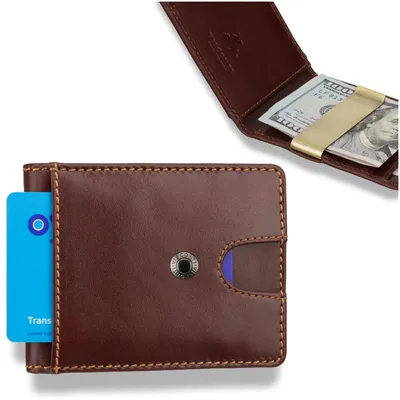 Zdjęcie produktu dla Visconti portfel męski skóra naturalna brązowy RFID 10x7,5 cm klips na banknoty
