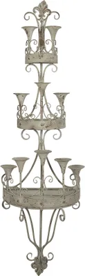 Produktbild von Clayre & Eef Kerzenständer 44x21x144 cm Grün Metall