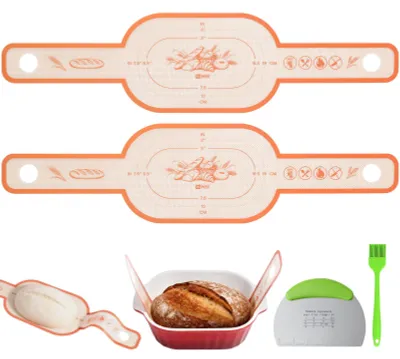 Obrázek produktu pro Dva silikonové pečicí podložky, vhodné pro holandskou troubu, opakovaně použitelné, s nepřilnavým povrchem