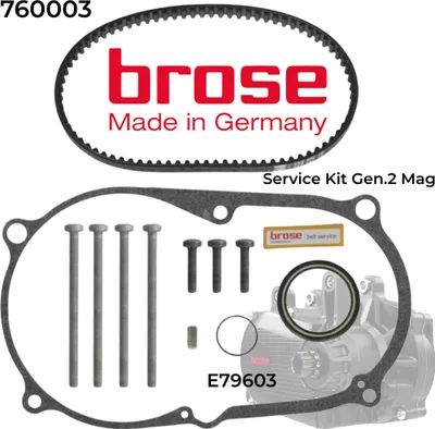 Produktbild von Brose Fahrrad E-Bike Motor Riementausch Kit Gen. 2 für MAG Gehäuse/ E79603