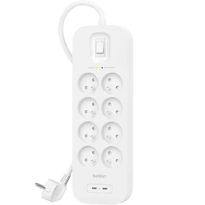 Zdjęcie produktu dla Belkin Connect, 900 J, 8 x gniazdo sieciowe, Biały, 2 m, 1 szt.