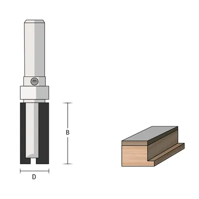 Produktbild von HM-Schablonen-Nutfrser D12 B32 GL56 mm