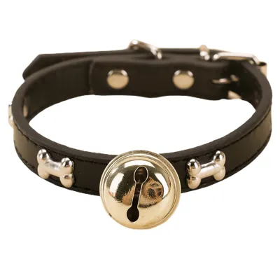 Produktbild von Haustierhalsband, verstellbar, verschleißfest, weiche Knochenmuster, Haustier-Katzen-Hunde-Glockenhalsband, Heimtierbedarf