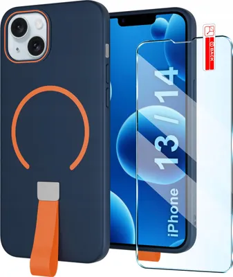 Immagine prodotto di Etui z Paskiem na palec Matowe do iPhone 13 | 14 |do MagSafe +Szkło