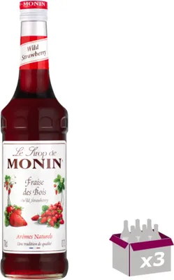 Image de Lot de 3 Sirop Monin - Fraise des bois - 70cL