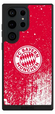 Produktbild von NIVOCASE Handyhülle für Samsung Galaxy S23 Ultra Hülle NIVOpure Case Schwarz FC Bayern München FCB Offizielles Lizenzprodukt