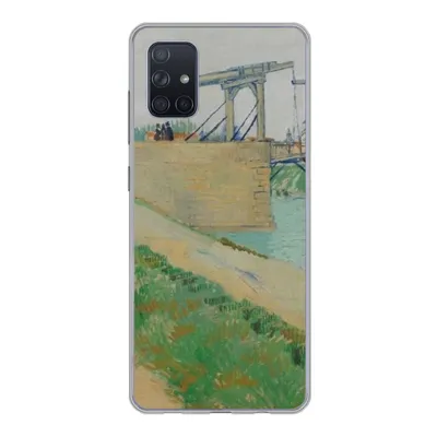 Produktbild von MuchoWow® Handyhülle Schutzhülle Hülle für Samsung Galaxy A71 Die Brücke von Langlois - Vincent van Gogh Silikon Softcase Handy Hülle - Kartenbesitzer