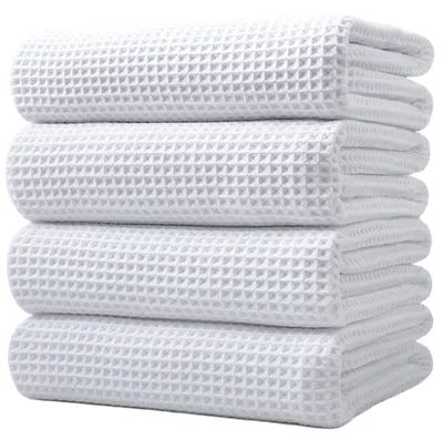 Productafbeelding van Omgoods - Set van 4 Microvezel Badhanddoeken 152x76 cm - Sneldrogend & Pluisvrij