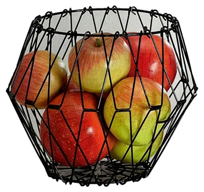 Produktbild von Faltbarer Obstkorb - Obstschale - Brotkorb - Servierkorb - Drahtkorb - Aufbewahrungskorb - Organizer - Dekokorb