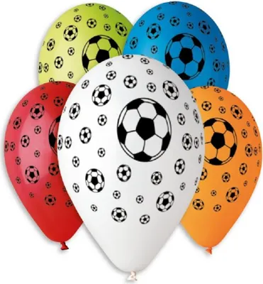 Image de Ballon de football gonflable 12'' diamètre 30cm 5pcs en sac