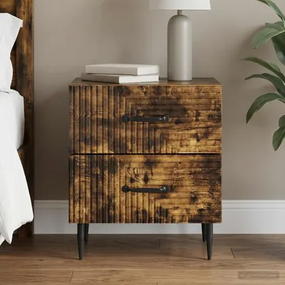 Zdjęcie produktu dla Maison Exclusive - Komoda nocna z drewna dębowego, wymiary: 43 x 34,5 x 47,5 cm