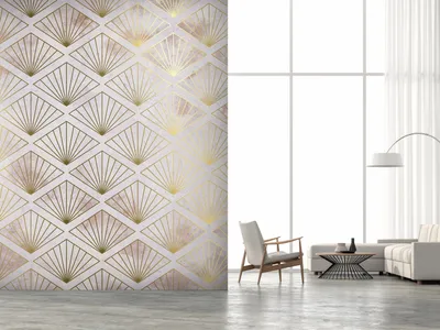 Produktbild von Vlies Fototapete Abstrakt 350x256 cm Tapeten Wandtapete XXL geometrische Muster Betonoptik 3D f-A-10024-a-a