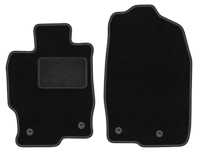 Obrázek produktu pro Přední velurové koberce pro: Mazda 6 II GH 2007-2012 (sedan/kombi/liftback) – 2 ks, černé, na míru – Wielganizator LUX