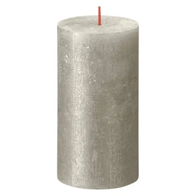 Produktbild von Bolsius Rustikale Stumpenkerzen Shimmer 4 Stk. 130x68 mm Champagner