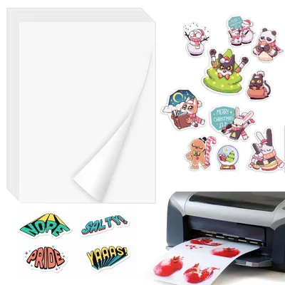Imagen del producto de Papel adhesivo A4 para impresoras de inyección y láser - 50 hojas