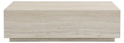 Produktbild von Couchtisch mit 2 Schubladen aus MDF – Breite 120 cm – Beige-Travertin-Optik – ANTRIM