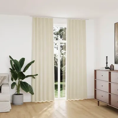 Immagine prodotto di VIDAXL -Vorhänge Blackout 2 STs mit Haken 140x245 cm Samtcreme