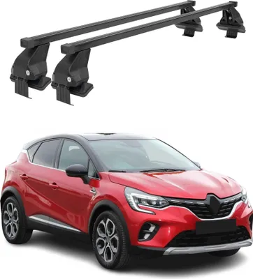 Image de Barres de toit Menabo pour Renault Captur mk2 2019-2025 50 kg Acier Noir