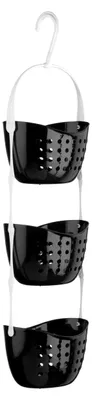 Image de Premier Housewares 1601485, étagère de douche à 3 niveaux, noire