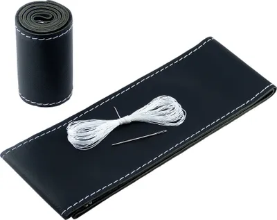 Produktbild von Lenkradhülle für VW Golf 3 Mk3 Naht weiß Lenkradbezug LeCo® Echtleder Lenkrad Bezug