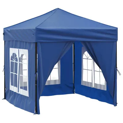 Immagine prodotto di Tenda per Feste Pieghevole con Pareti Laterali Blu 2x2 m
