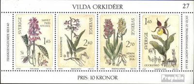 Produktbild von Briefmarken Schweden 1982 Mi Block10 (kompl.Ausg.) postfrisch Orchideen