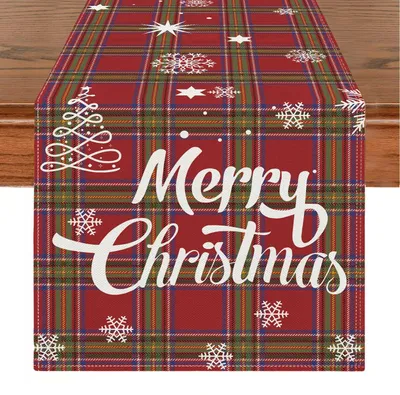 Immagine prodotto di Tovaglia natalizia da tavola decorativa per Natale Rosso 40x140cm
