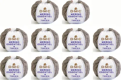 Immagine prodotto di 10 gomitoli di filato DMC Merino Essentiel Tweed - Filato Aran (Colore 913)