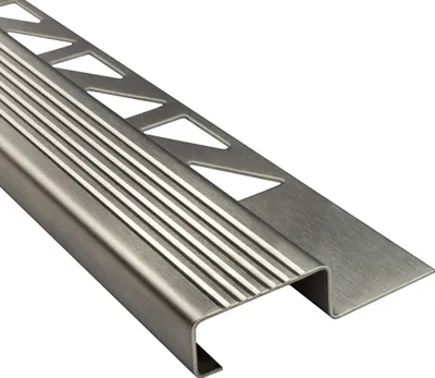 Produktbild von 5x Edelstahl Stufenprofil Fliesenleiste Profil Treppen Schiene H10mm gebürstet