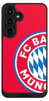 Produktbild von NIVOCASE Handyhülle für Samsung Galaxy S25+  Hülle NIVOpure Case Schwarz FC Bayern München FCB Offizielles Lizenzprodukt