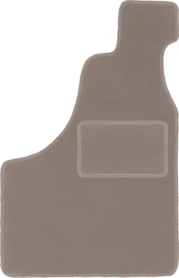 Produktbild von Fahrerfußmatte Velours beige passend für Fiat 126P (1973-2001, k.A.) – mit Befestigungen – passgenau