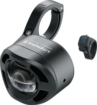 Produktbild von Litemove E-Bike-Scheinwerfer 'AEW230', mit Lenkerhalter, schwarz