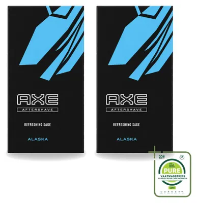 Productafbeelding van 2 x Axe Aftershave Alaska - 100 ml - Grote verpakking - 2 stuks