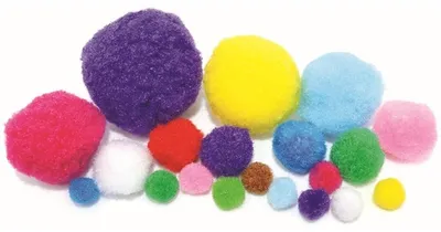 Produktbild von Apli - Pompons, Beutel mit 500 Stück, farblich sortiert