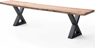 Produktbild von Esszimmer Sitzbank mit 200 cm Breite, Akazie massiv, natur lackiert - COSENZA-06