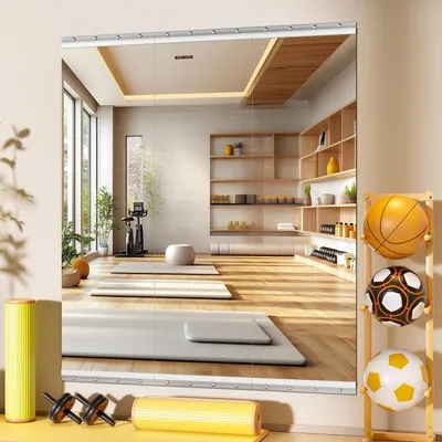 Produktbild von Ganzkörperspiegel 140x42cm 3 Stück, Fitness Spiegel, Wandspiegel, Gehärtetes Glas