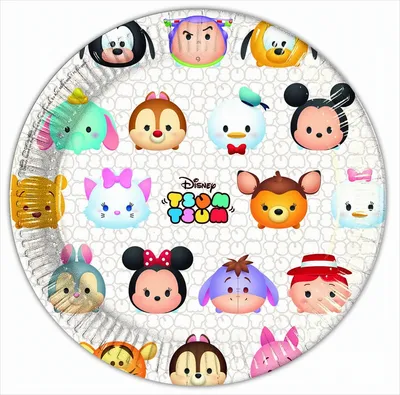 Obrázok produktu pre Papierový tanier Tsum Tsum veľký 23 cm