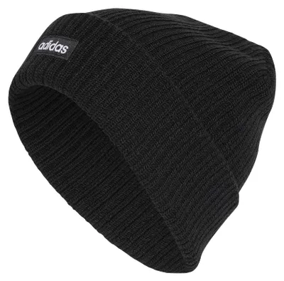 Produktbild von adidas Uni Linear Beanie Cuff Hat, Black/White, S-M