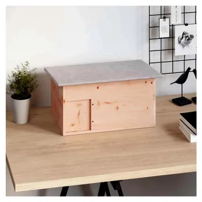 Produktbild von Igelhaus aus Holz mit Labyrintheingang als Winterquartier