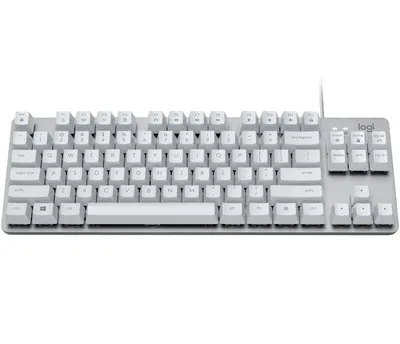 Obrázok produktu pre Logitech K835 TKL Mechanical Keyboard, Tenkeyless (80 – 87 %), Kábel, USB, Mechanický spínač kláves, LED, Biela, Strieborná