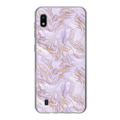 Produktbild von MuchoWow® Handyhülle Schutzhülle Hülle für Samsung Galaxy A10 Abstrakt - Marmor - Gold - Muster Silikon Softcase Handy Hülle - Schutzhülle