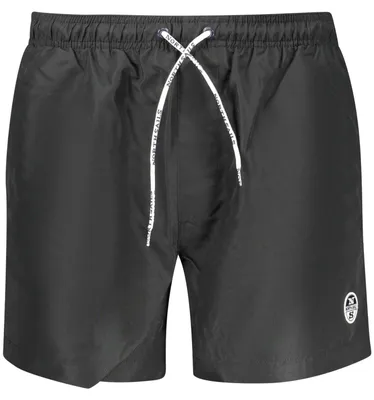 Produktbild von Herren Badehose Schwarz mit Kordelzug und Taschen - Sommermode 2023