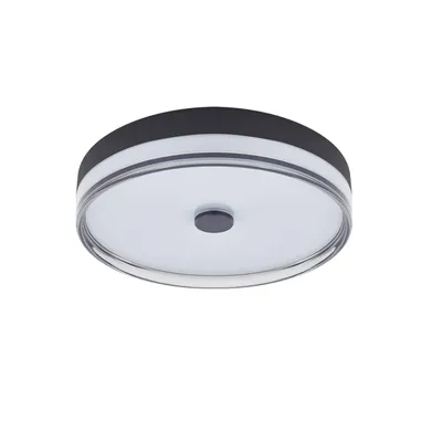 Produktbild von Lindby LED-Deckenleuchte Aldorin, 40 cm, schwarz, Kunststoff