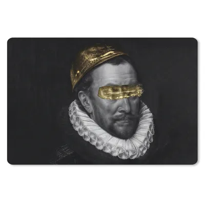 Produktbild von MuchoWow® Mauspad Mousepad Wilhelm von Oranien - Adriaen Thomasz - Gold 27x18 cm - Mousepads - Maus Mat - Pad - Mausunterlage - Büroartikel - Desk Matten